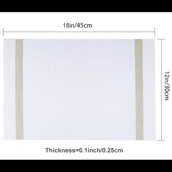 PVC Vinyl Table Mats, Set of 6 - Picture 2 of 3